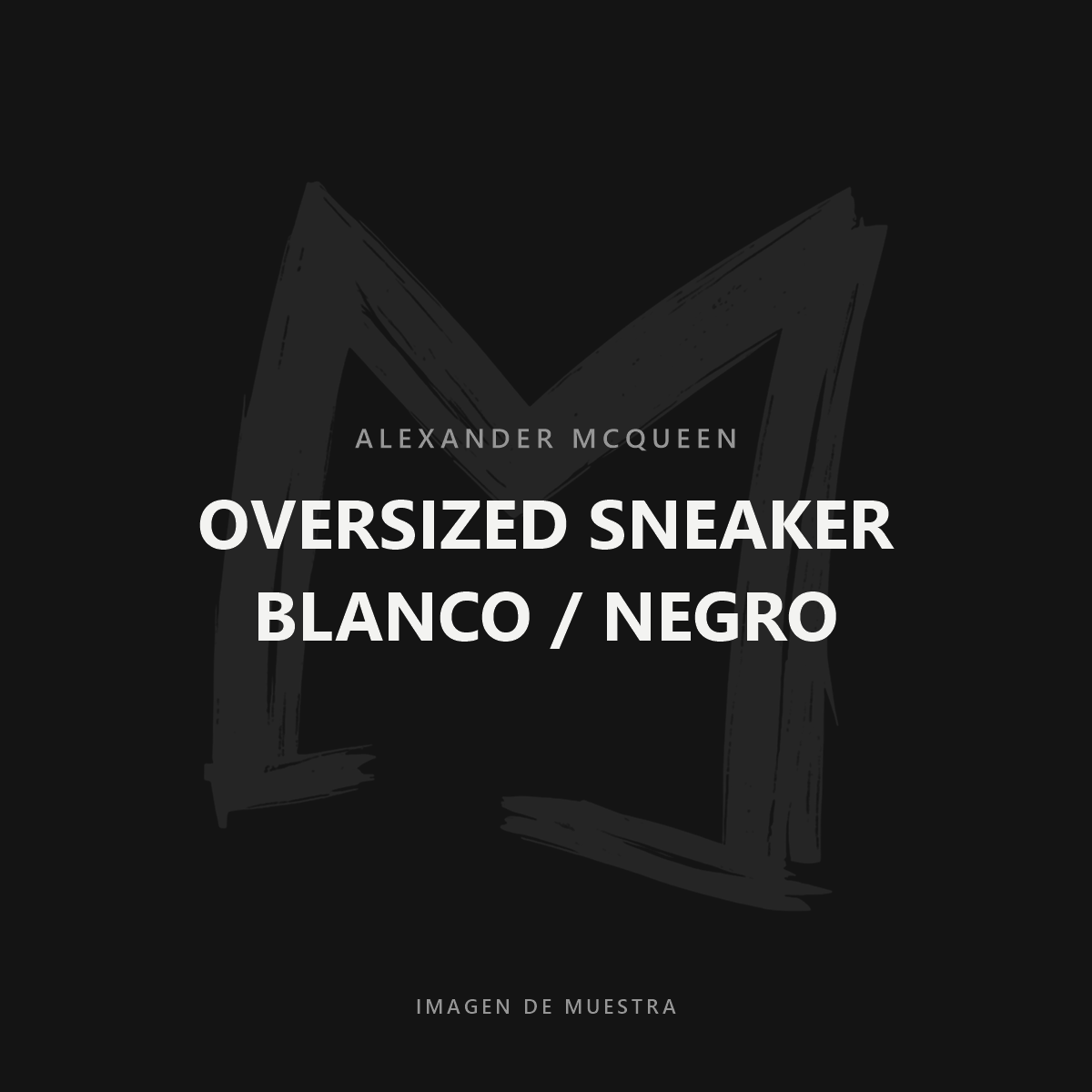 Alexander McQueen Oversized Sneaker Blanco / Negro — imagen de muestra