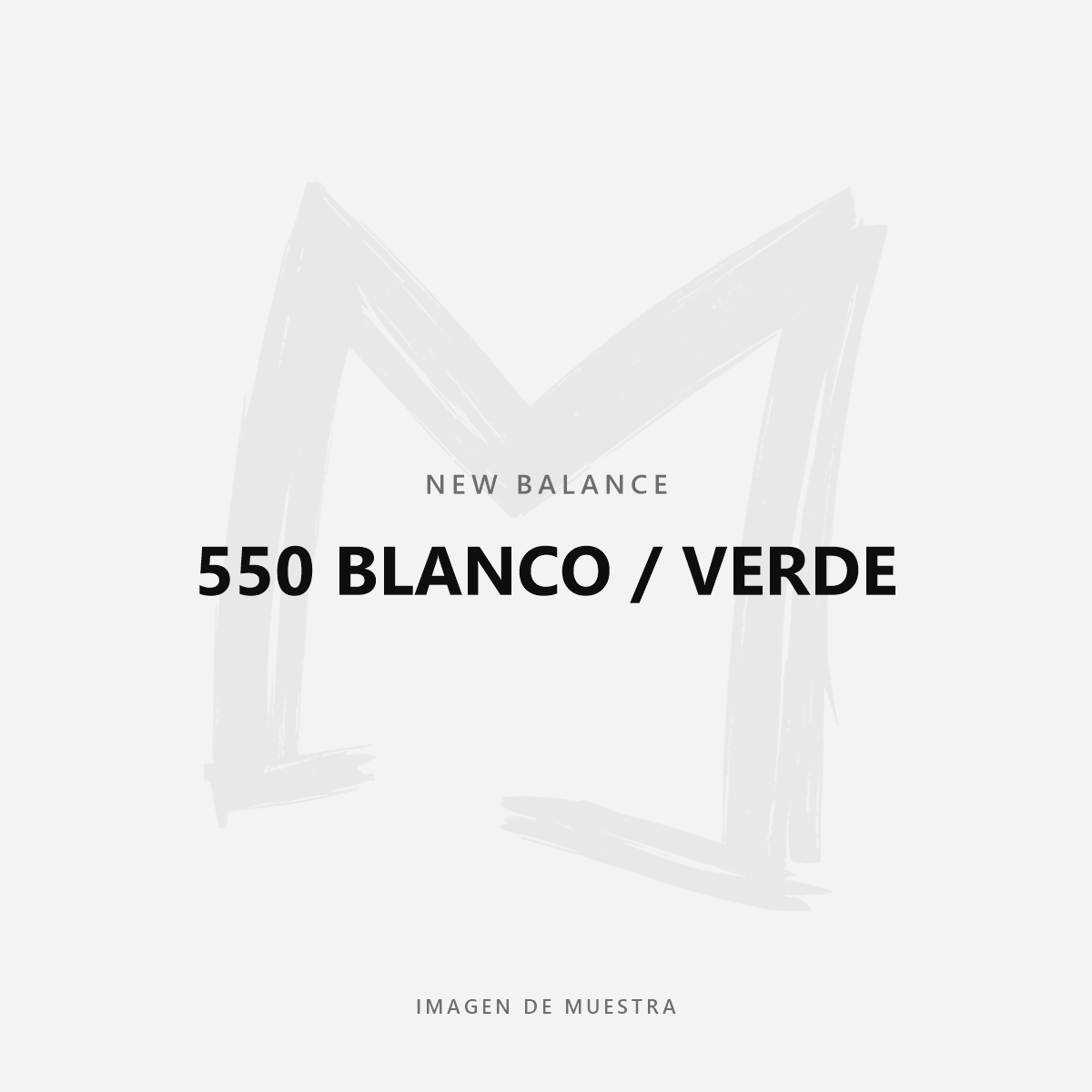 New Balance 550 Blanco / Verde — imagen de muestra