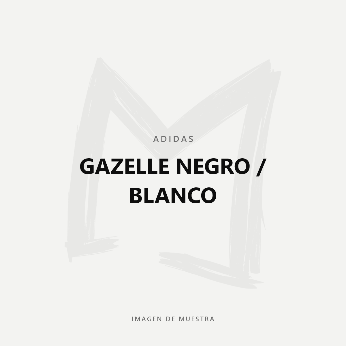 Adidas Gazelle Negro / Blanco — imagen de muestra