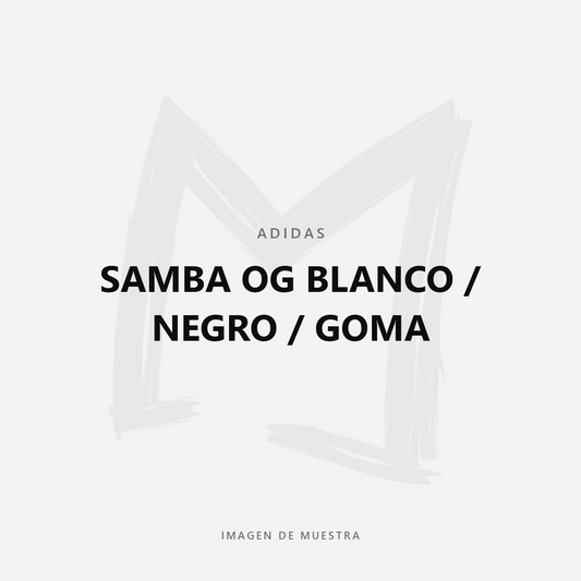 Adidas Samba OG Blanco / Negro / Goma — imagen de muestra