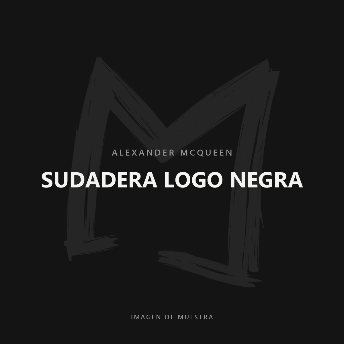 Alexander McQueen Sudadera Logo Negra — imagen de muestra