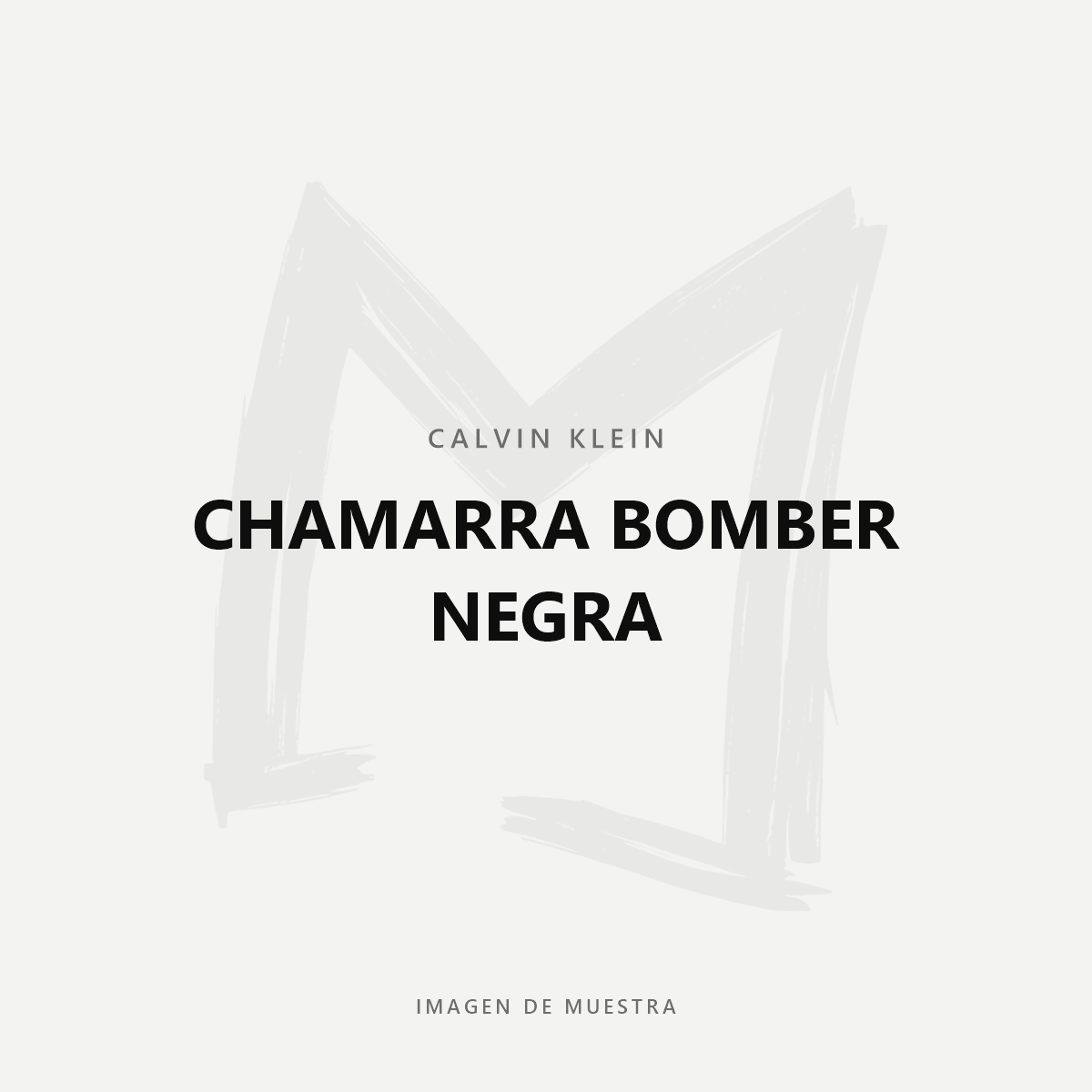 Calvin Klein Chamarra Bomber Negra — imagen de muestra