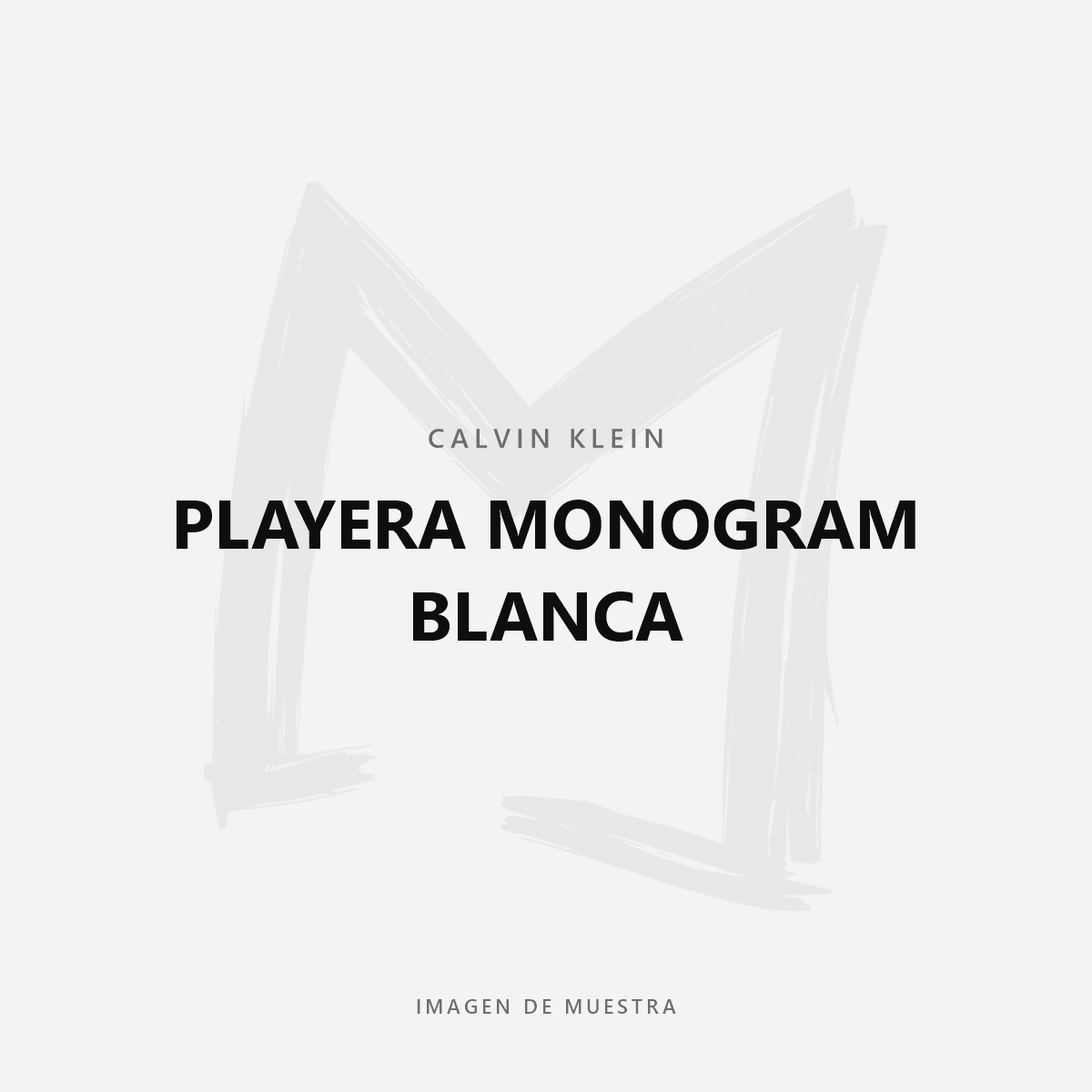 Calvin Klein Playera Monogram Blanca — imagen de muestra