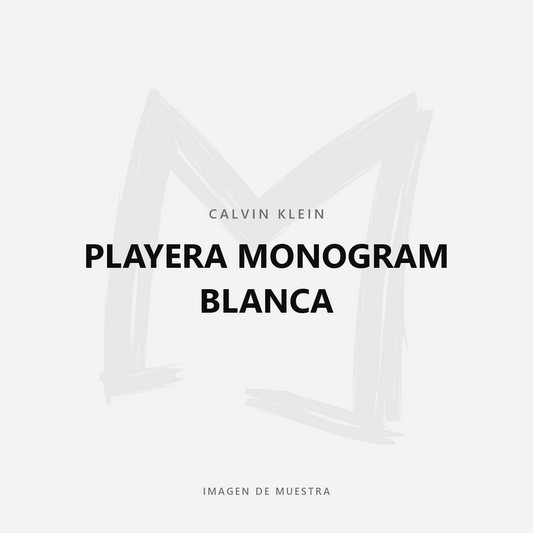 Calvin Klein Playera Monogram Blanca — imagen de muestra
