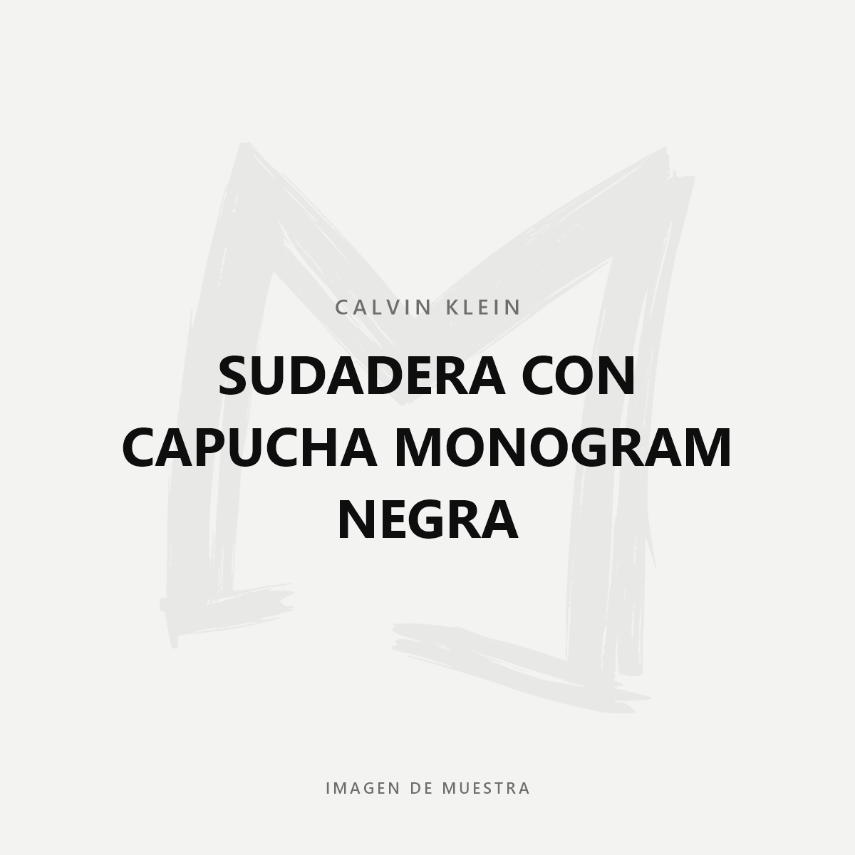 Calvin Klein Sudadera con Capucha Monogram Negra — imagen de muestra
