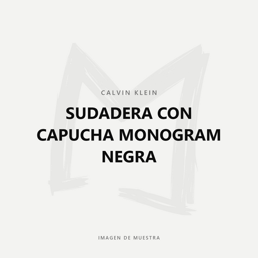 Calvin Klein Sudadera con Capucha Monogram Negra — imagen de muestra