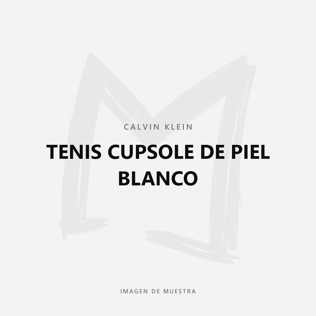 Calvin Klein Tenis Cupsole de Piel Blanco — imagen de muestra