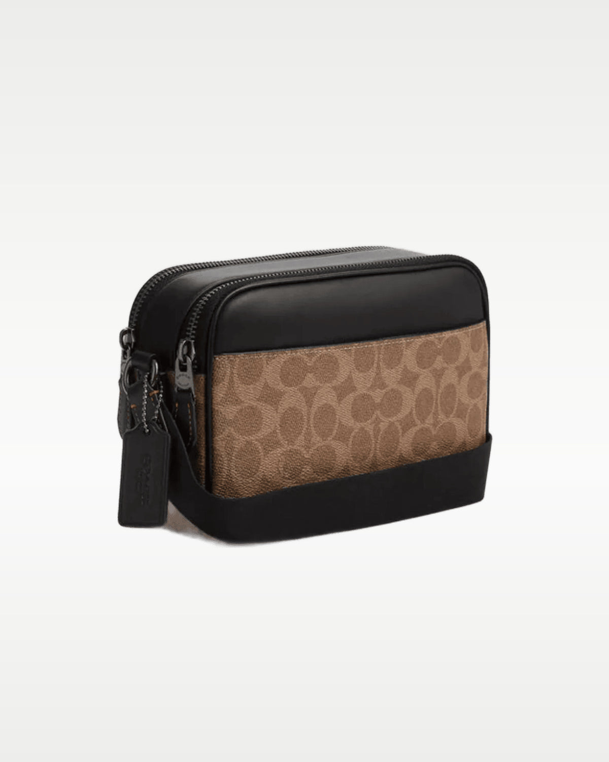 Coach Graham Crossbody Signature Tan Black — vista 2