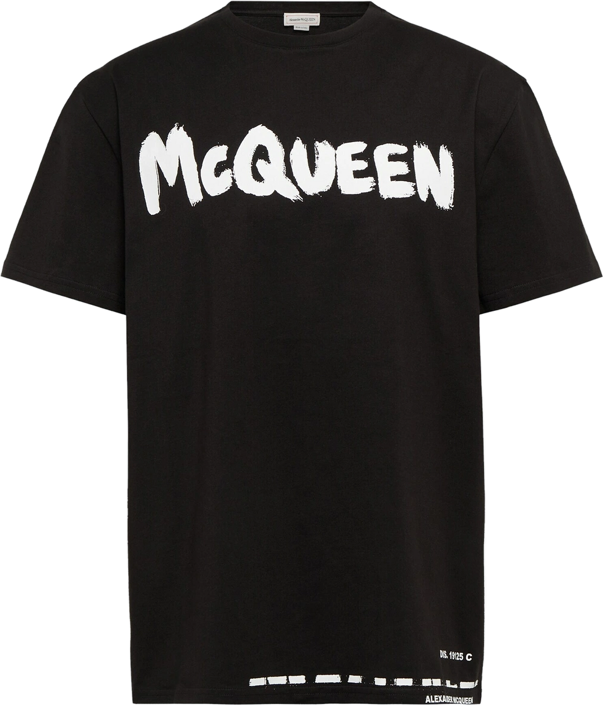 Playera Alexander McQueen Graffiti Logo Negra