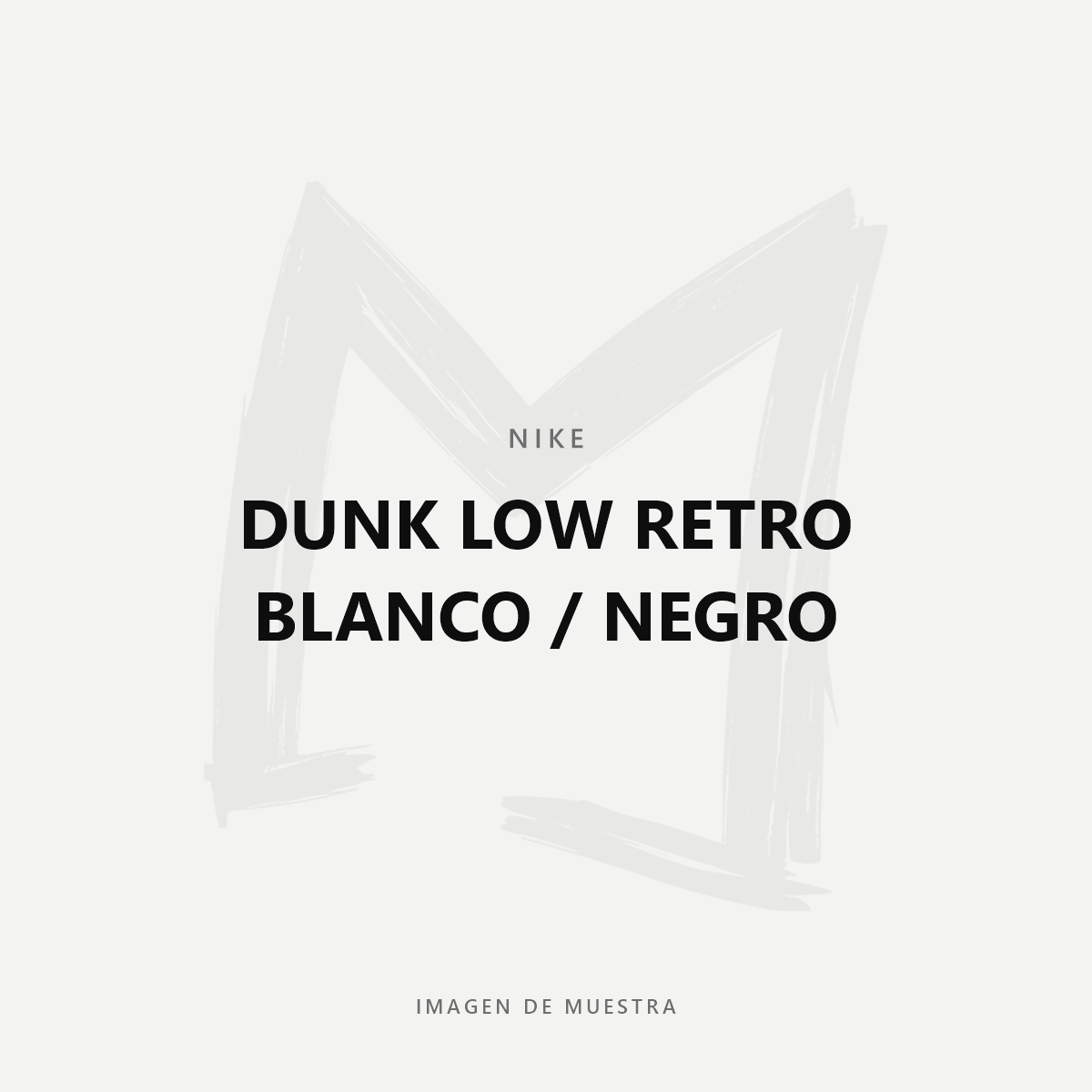 Nike Dunk Low Retro Blanco / Negro — imagen de muestra