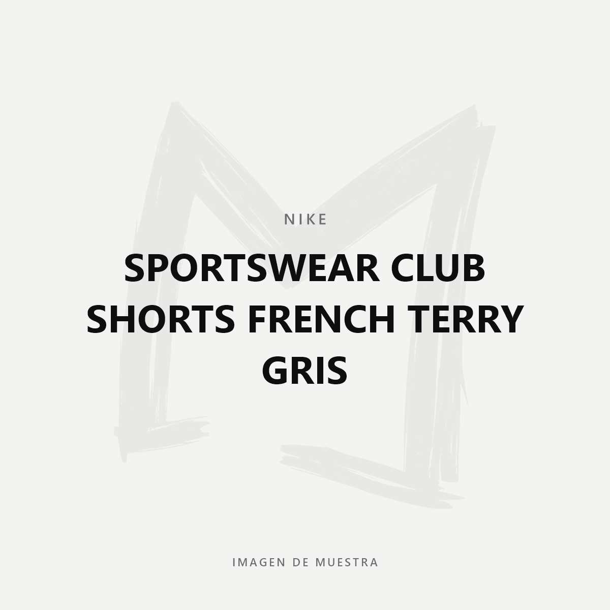 Nike Sportswear Club Shorts French Terry Gris — imagen de muestra