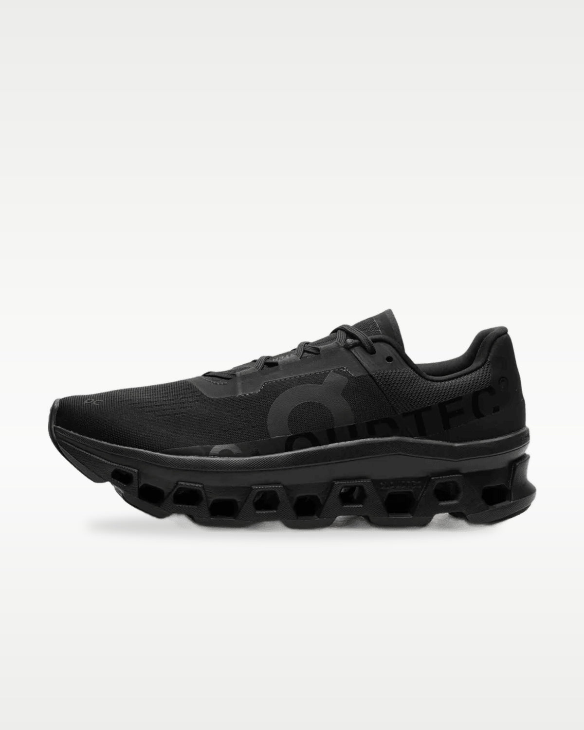 On Cloudmonster All Black — vista 4