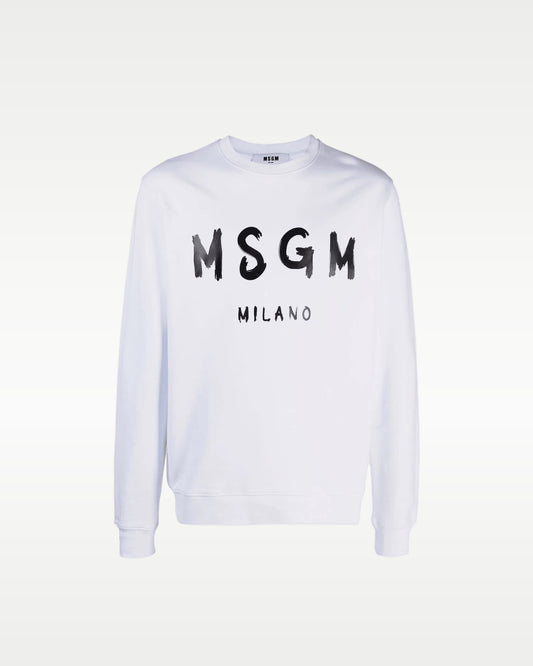 Sudadera MSGM Brushed Logo Blanca